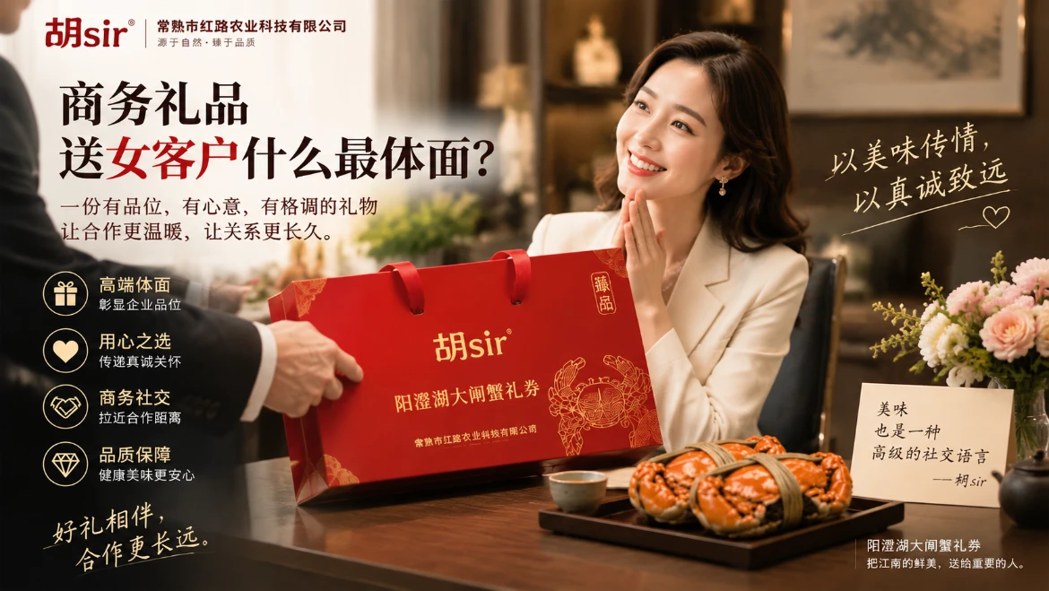 商务礼品送女客户什么最体面？阳澄湖大闸蟹礼券为何是首选